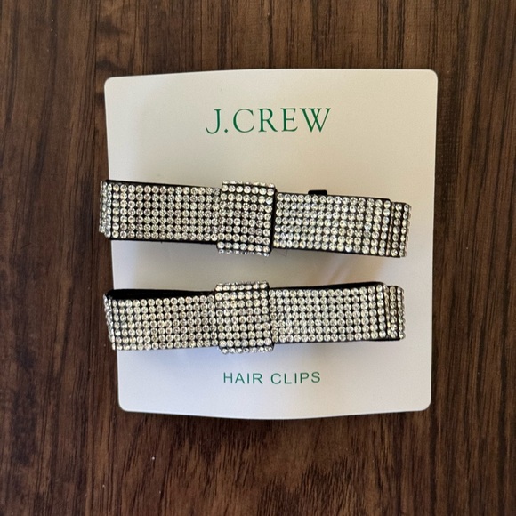 J.crew sparke bow hair clip set - of - two